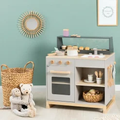 Online 2-i-1 legekøkken & butik - Prunus (grå)