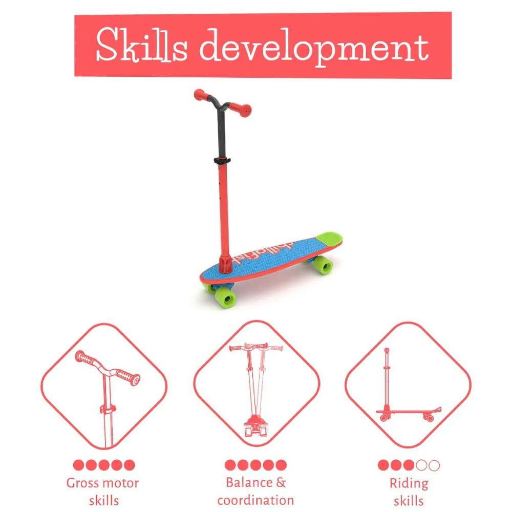 Chillafish 2-i-1 SkatieSkootie - Rød