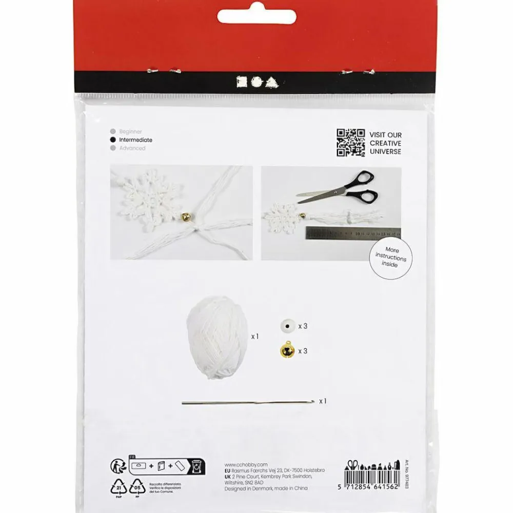 Best Creativ Company Julepose - Hæklede snefnug
