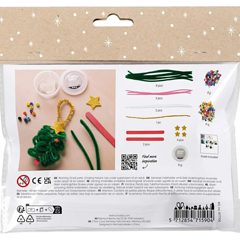 Hot Creativ Company Julepose - Julehjerter & juletræer