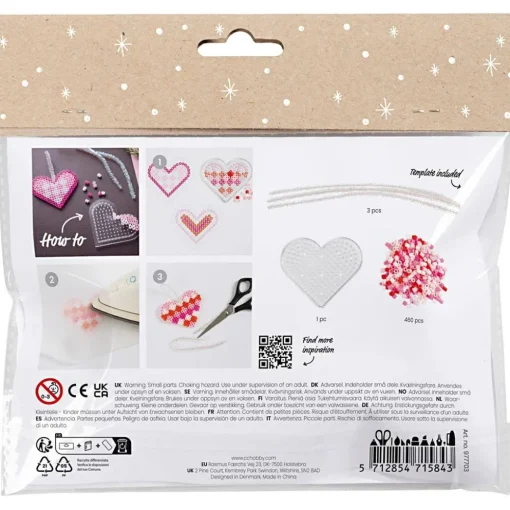Discount Creativ Company Julepose - Julehjerter af rørperler
