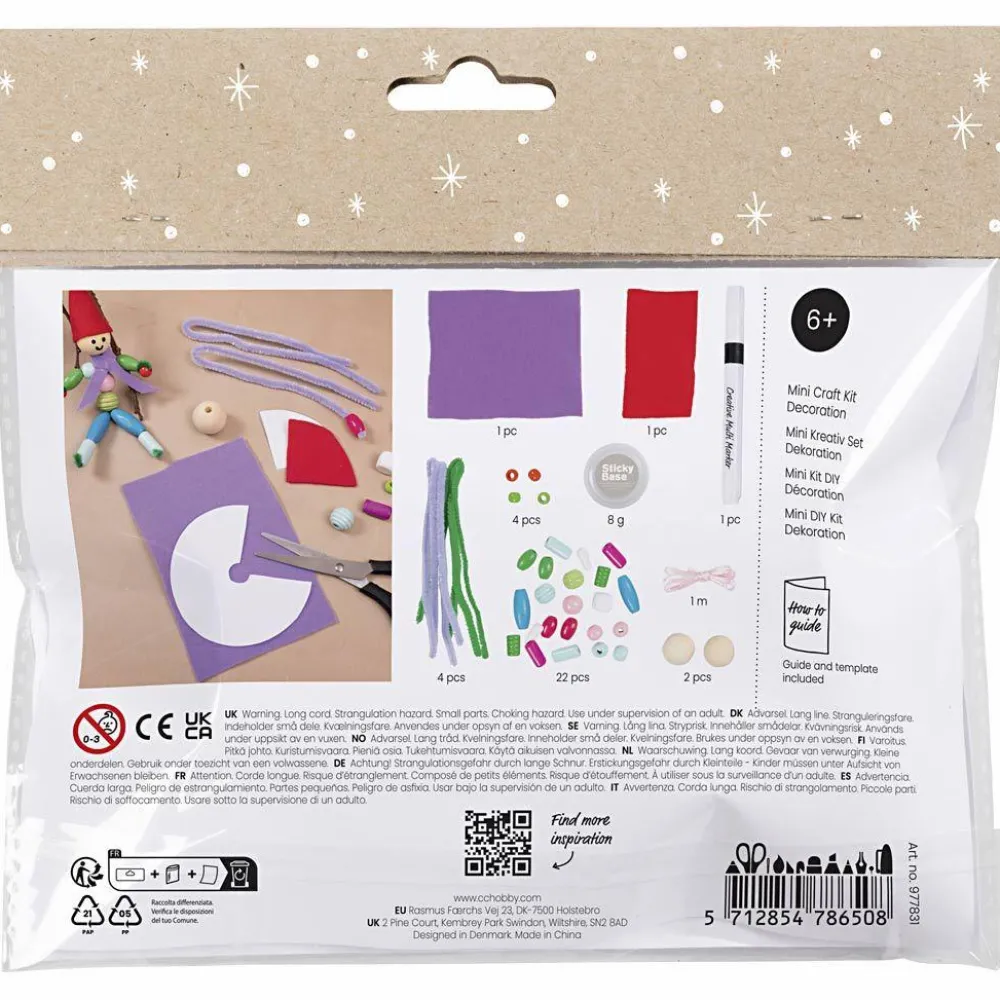 Online Creativ Company Julepose - Lav små julenisser, 2 stk