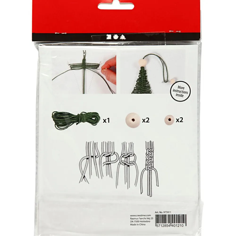 Outlet Creativ Company Julepose - Macramé juletræer