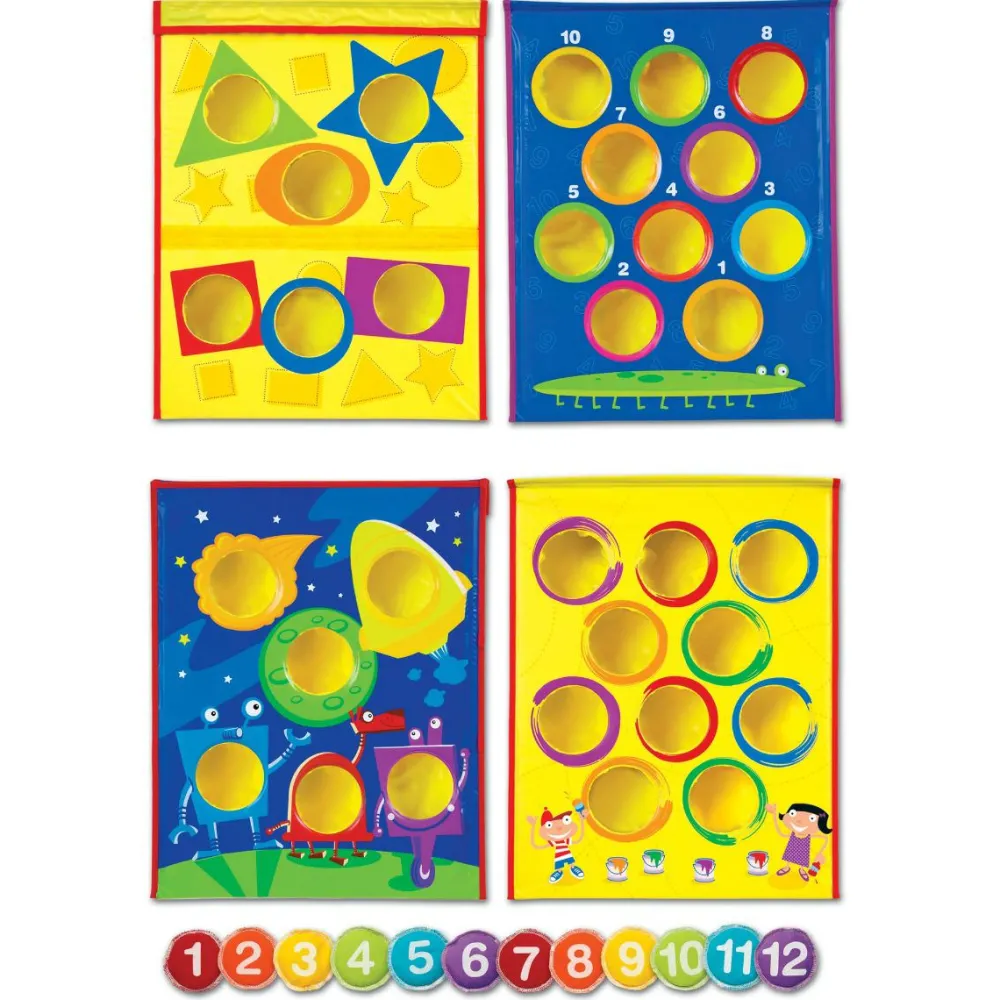 Discount Learning Resources Kastespil m. ærteposer - Form, farver & tal