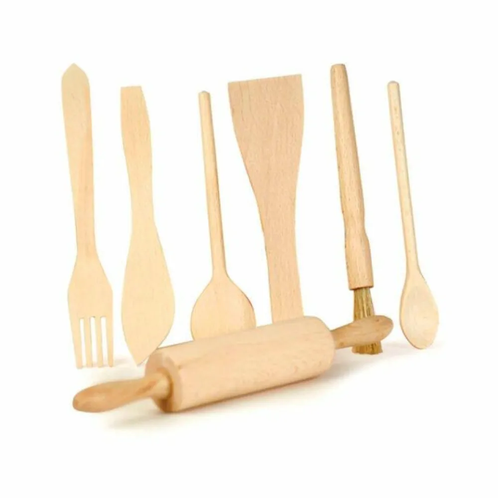 Discount Egmont Toys Køkkenredskaber af træ, 7 dele
