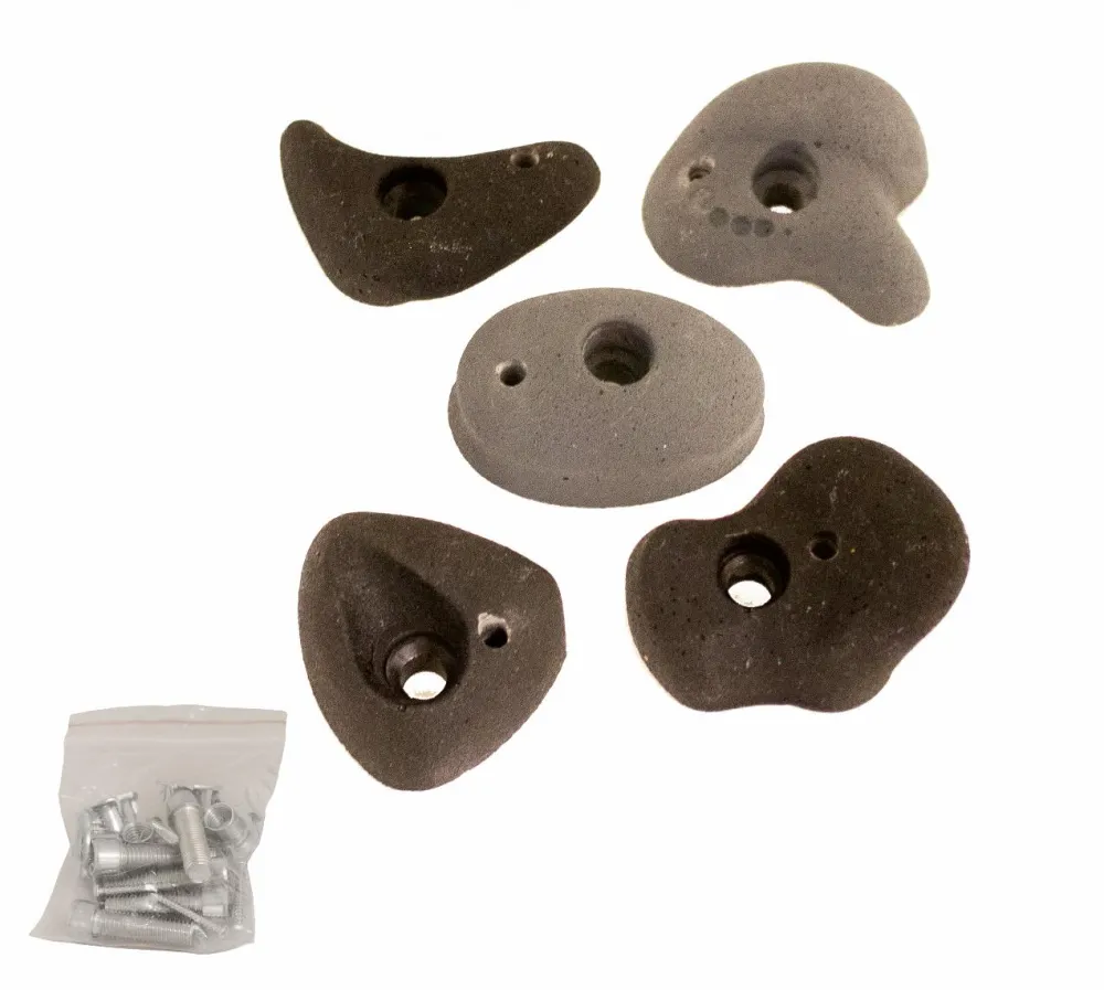 Online Klatregreb sort/grå (inkl. skruer) 5 stk.