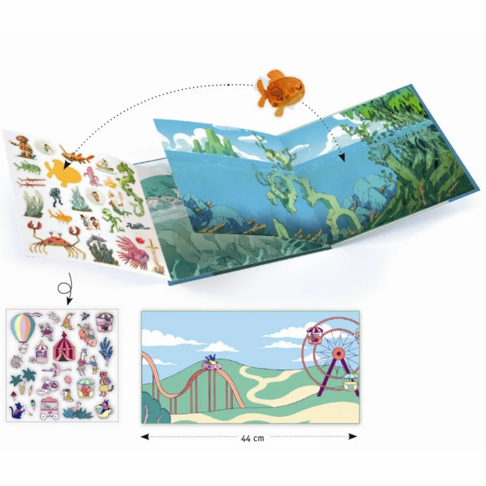 Djeco Klistermærkebog - Havet