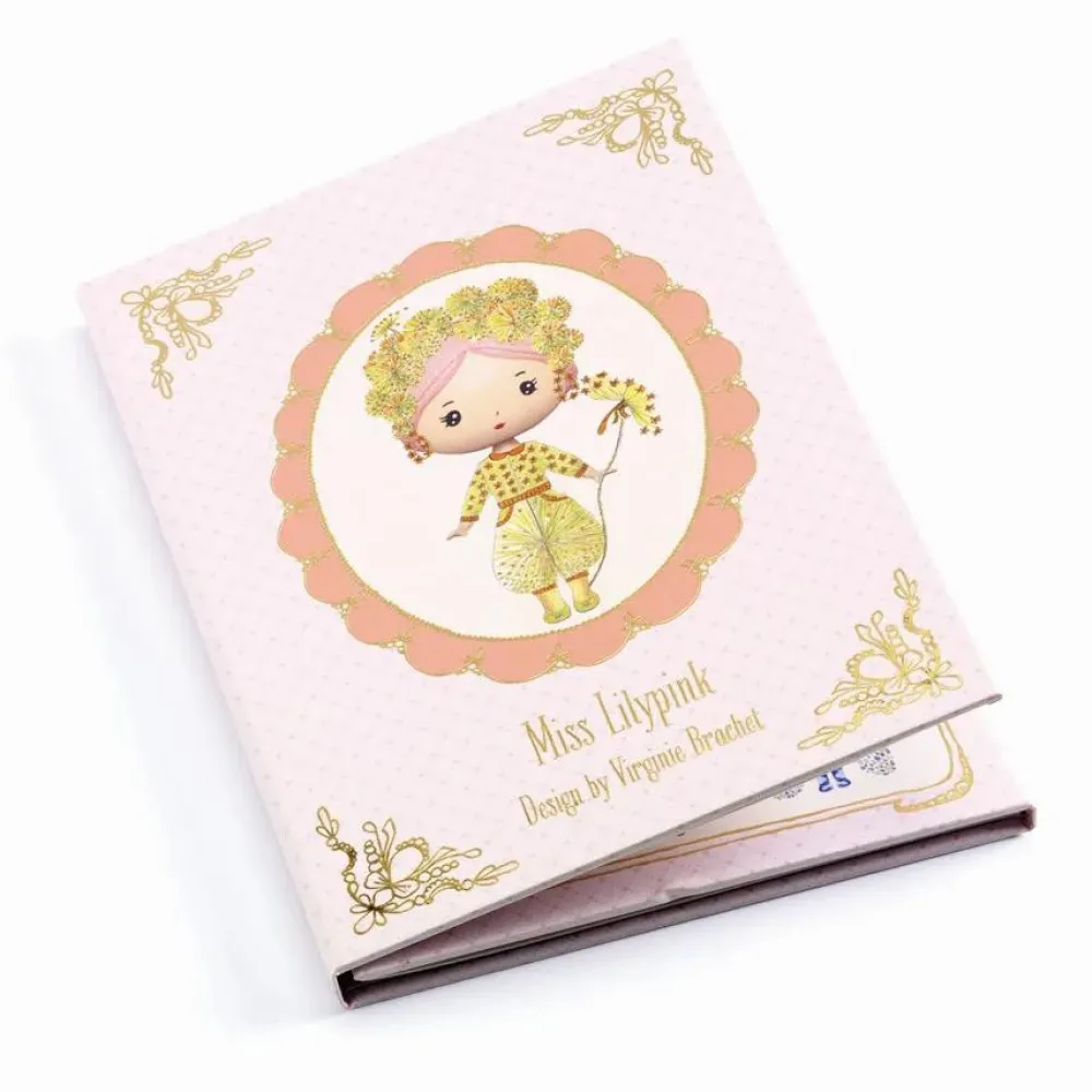 Clearance Djeco Klistermærkehæfte Tinyly - Klæd Miss Lilypink på