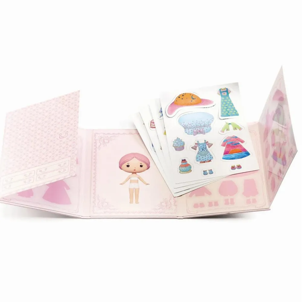 Clearance Djeco Klistermærkehæfte Tinyly - Klæd Miss Lilypink på