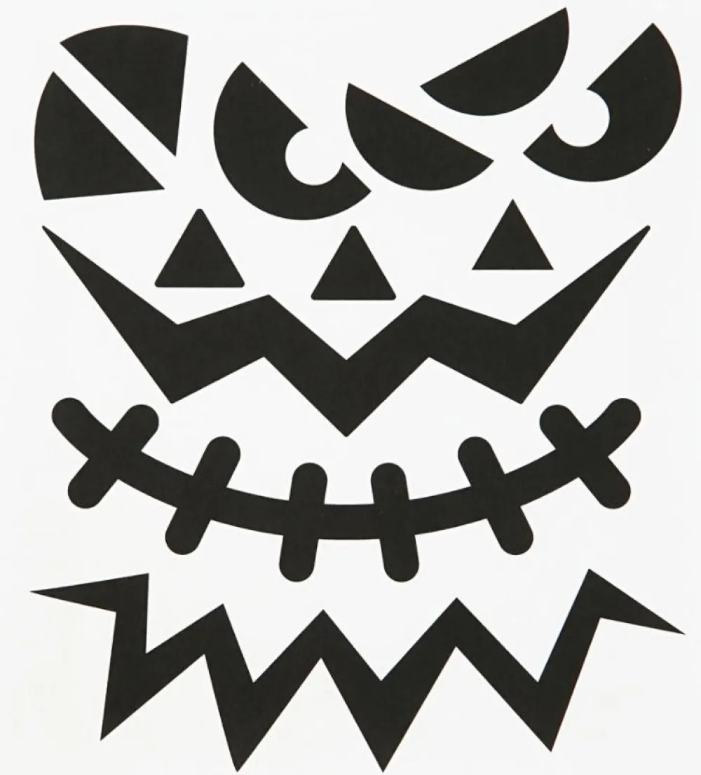 New Creativ Company Klistermærker - Halloween ansigter, 1 ark