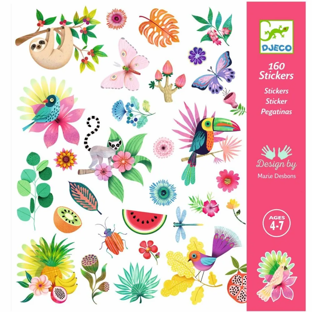 New Djeco Klistermærker - Paradis, 160 stk