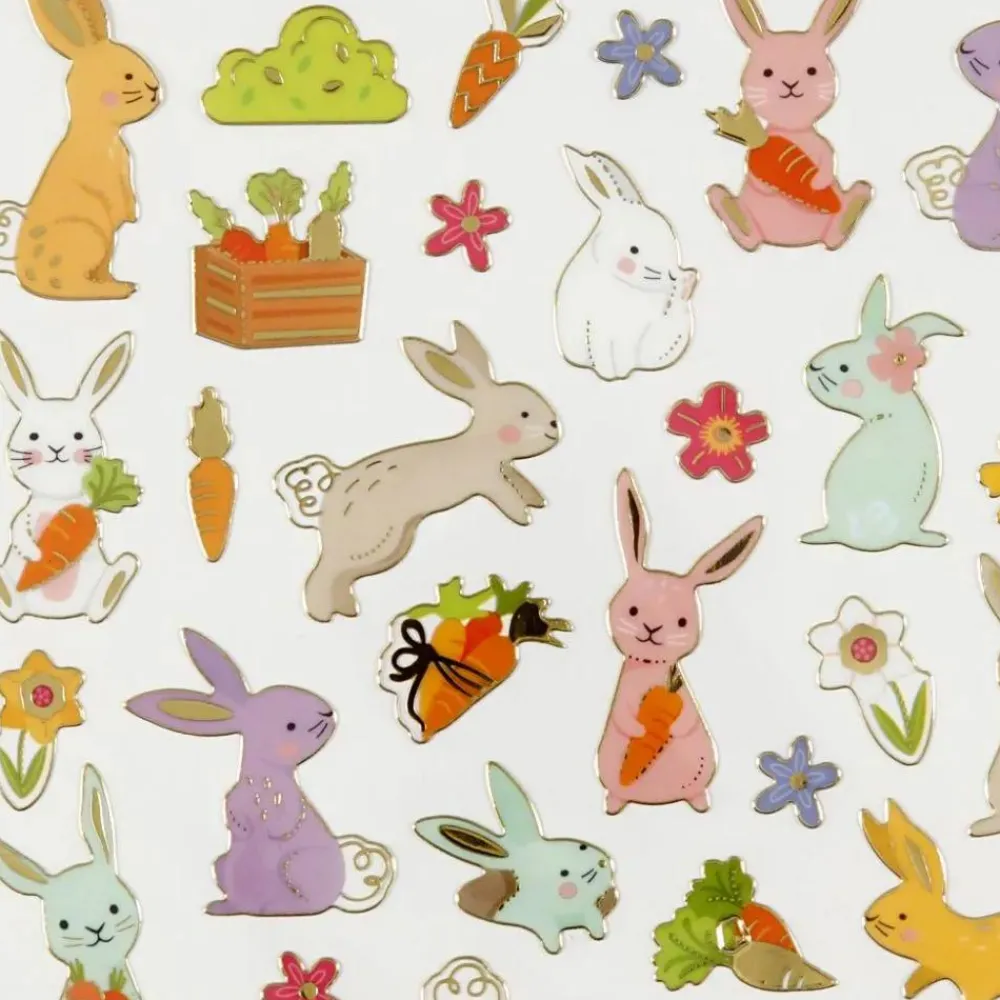 Outlet Creativ Company Klistermærker - Påskeharer, 1 ark