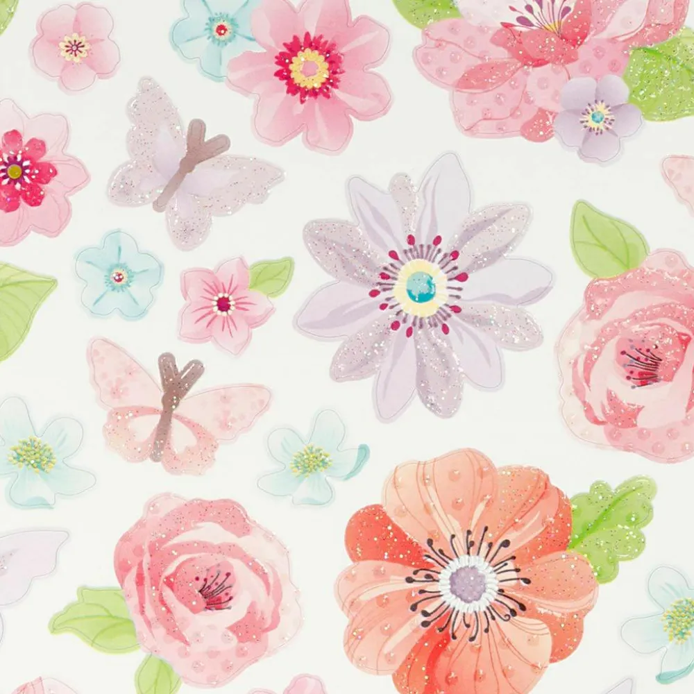 Outlet Creativ Company Klistermærker - Rosa forårsblomster, 1 ark