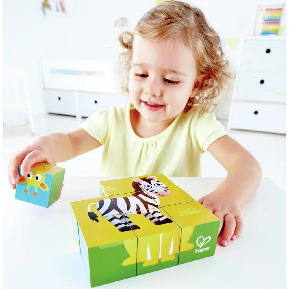 Hape Klodspuslespil m. 9 klodser - Jungledyr