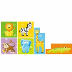 Hape Klodspuslespil m. 9 klodser - Jungledyr