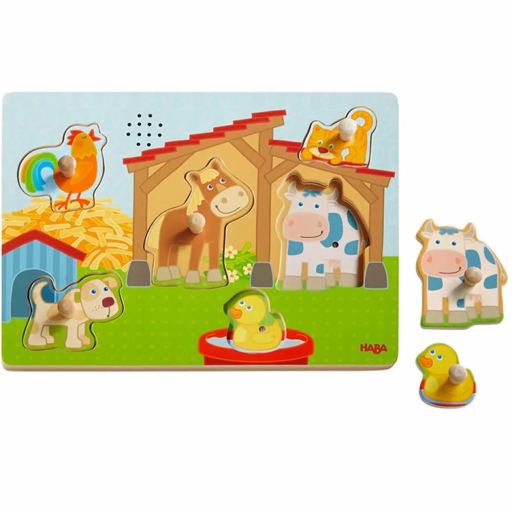 Hot Haba Knoppuslespil med lyd - Bondegårdsdyr
