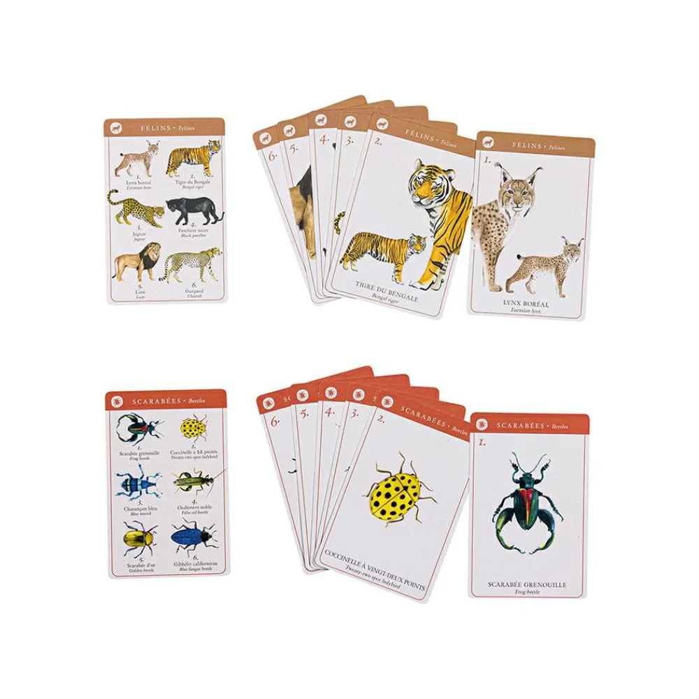 Outlet Kortspil - Dyrearter (engelsk/fransk)