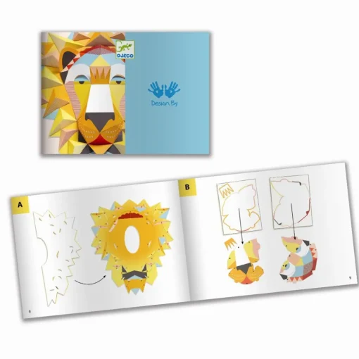 Clearance Djeco Kreativ med papir - 3D løve