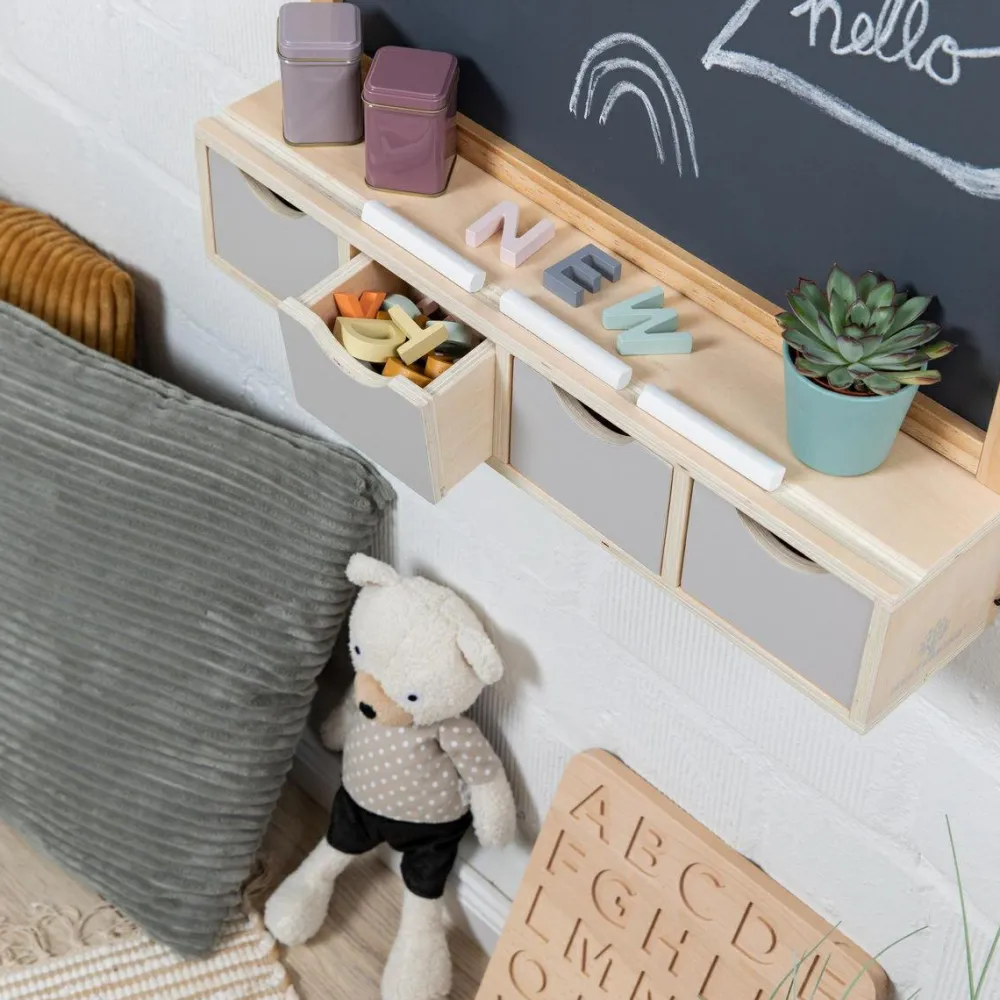 Sale Kridttavle med hylde og skuffer