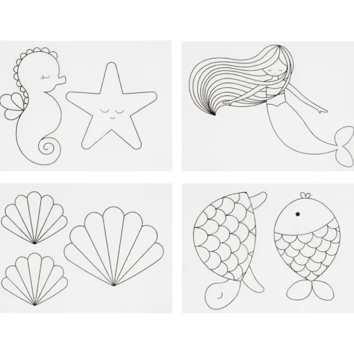 Sale Creativ Company Krympeplast m. motiver - Havfrue, 4 ark