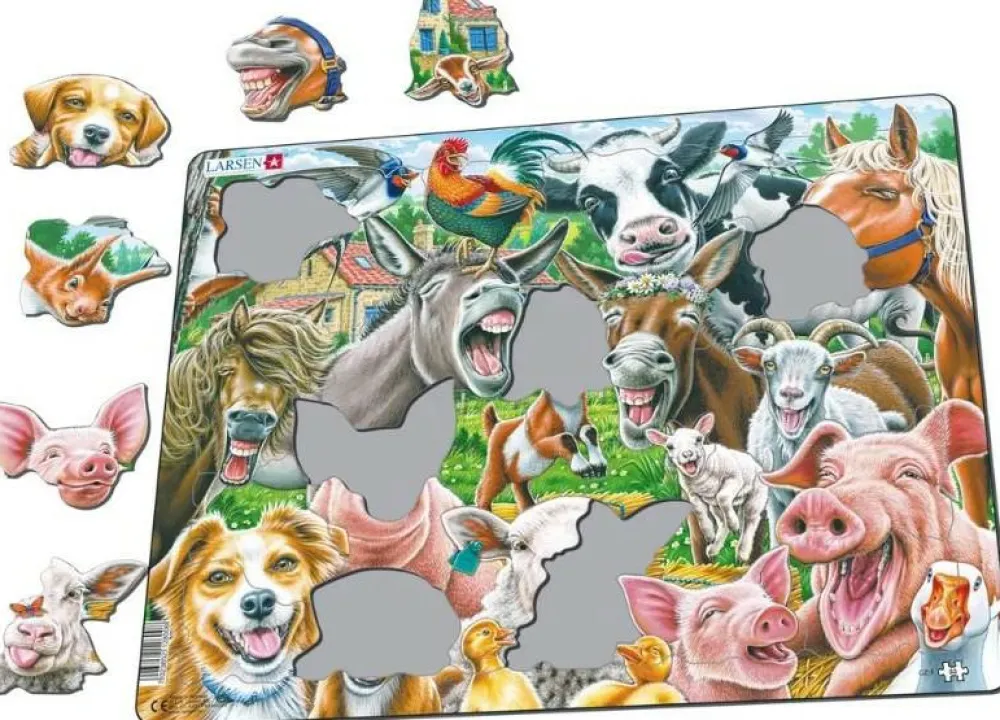Best Larsen puslespil - Bondegårds-selfie, 33 brikker