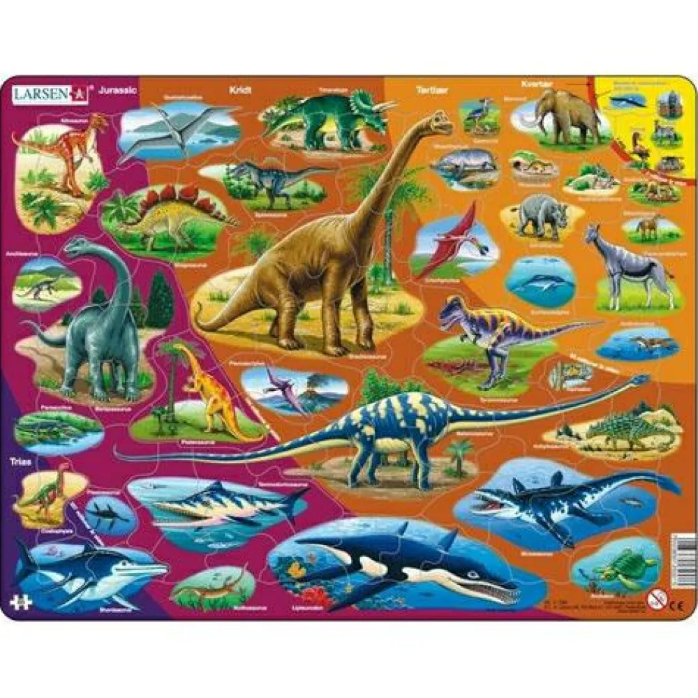 Sale Larsen puslespil - Dinosaurer, 85 brikker