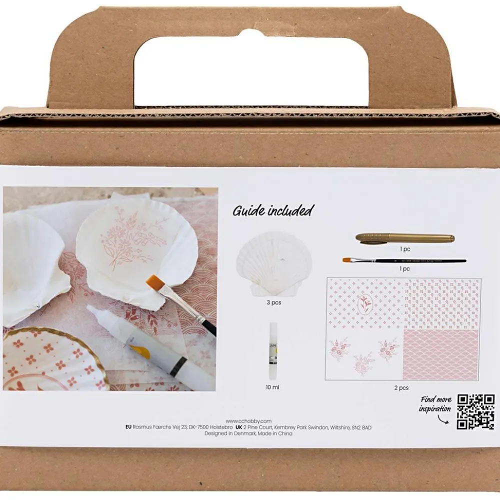 Clearance Creativ Company Lav decoupage muslingeskaller, 3 stk