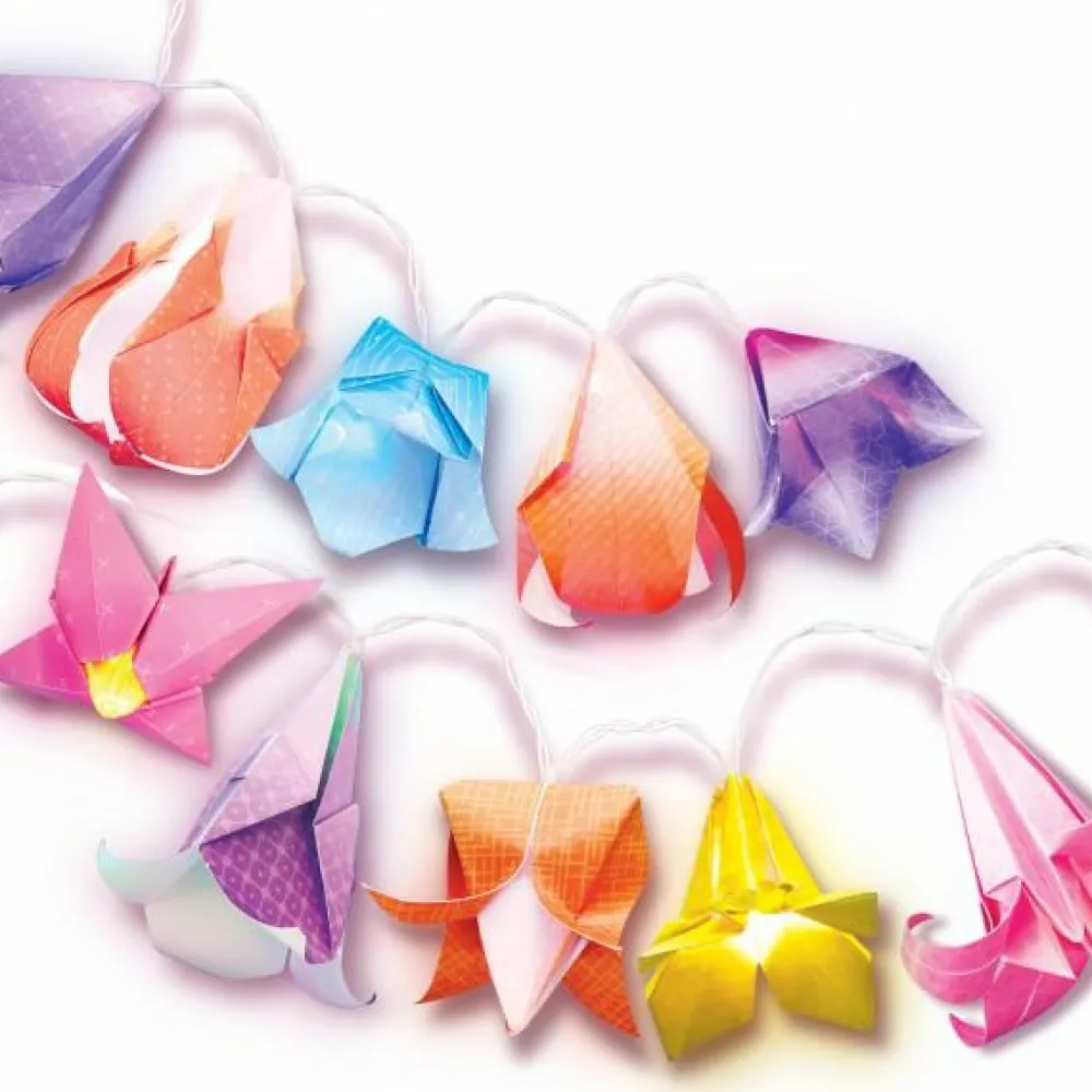 New 4M Lav din egen lyskæde m. blomster - origami