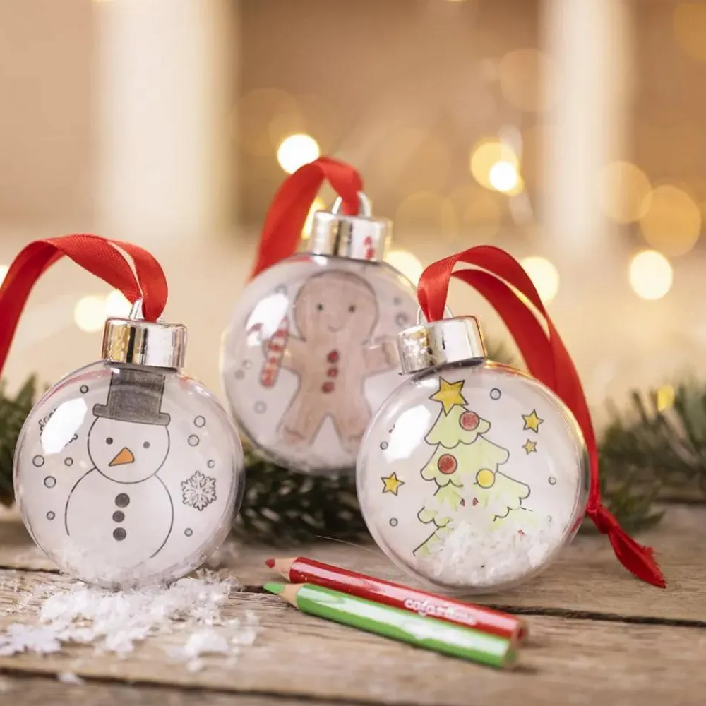 Best Creativ Company Lav julekugler m. julemotiver, 3 stk