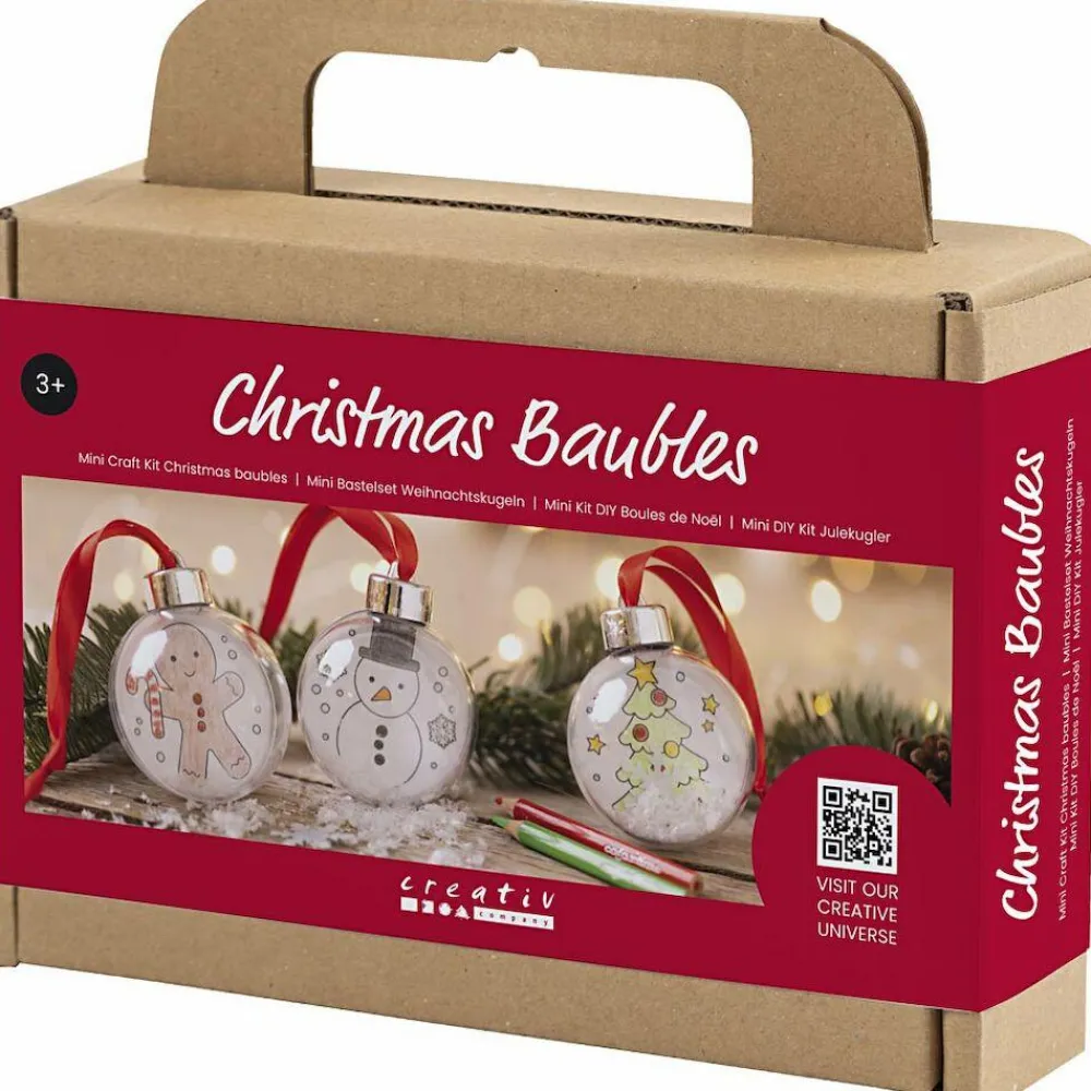 Best Creativ Company Lav julekugler m. julemotiver, 3 stk