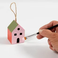 Best Creativ Company Lav juleophæng med julehuse, 4 stk