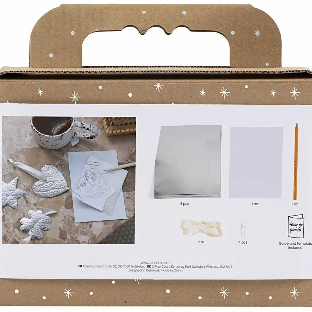 New Creativ Company Lav juleophæng med prægefolie