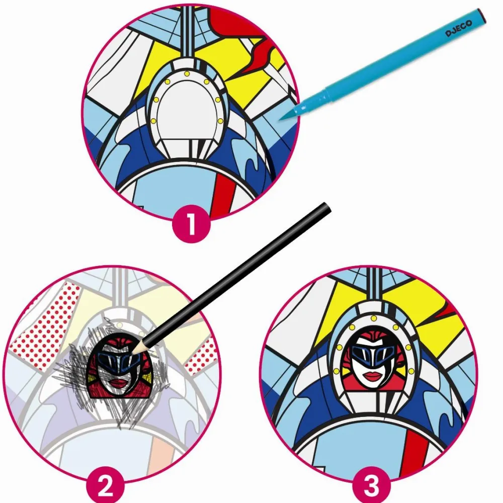 Discount Djeco Lav kunst som Roy Lichtenstein (overføring)