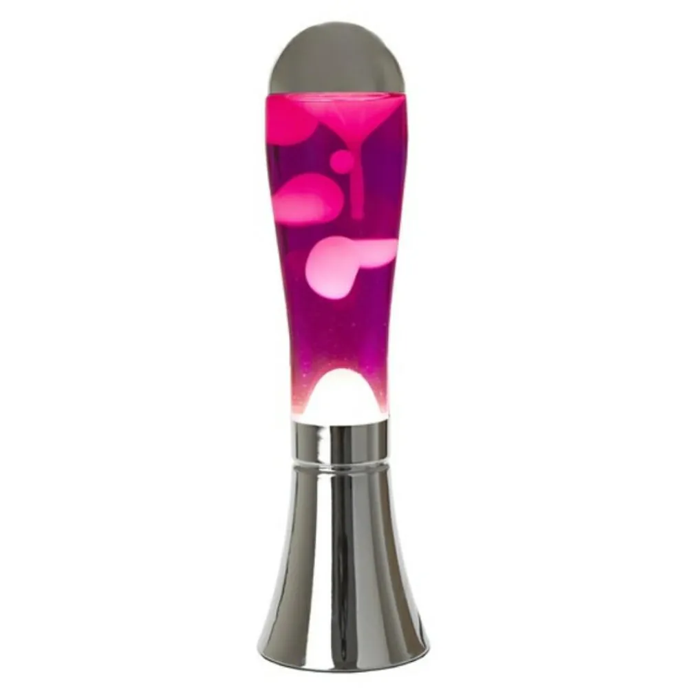 Discount Lavalampe - Sølv/pink