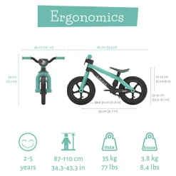 Chillafish Løbecykel BMXie 2 - Mint (2-5 år)