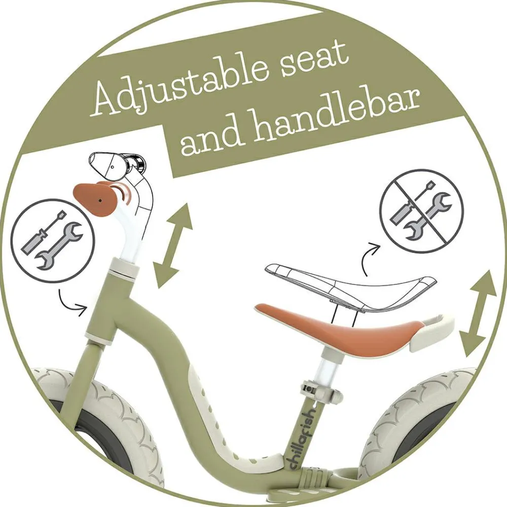 Discount Chillafish Løbecykel Charlie LUX - Oliven (2-5 år)