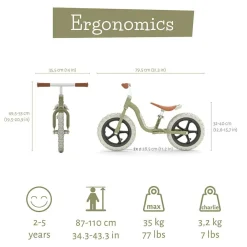 Discount Chillafish Løbecykel Charlie LUX - Oliven (2-5 år)