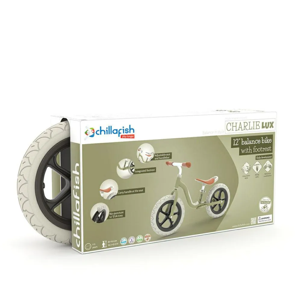 Discount Chillafish Løbecykel Charlie LUX - Oliven (2-5 år)