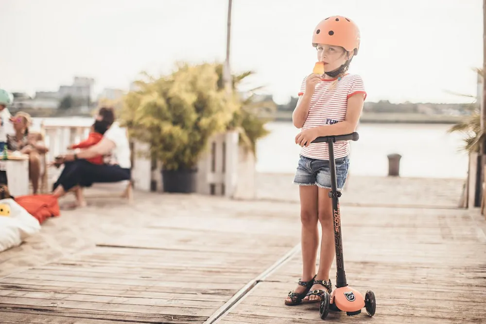 Hot Scoot & Ride Løbehjul - Highwaykick 3 m. LED, Peach