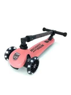 Hot Scoot & Ride Løbehjul - Highwaykick 3 m. LED, Peach