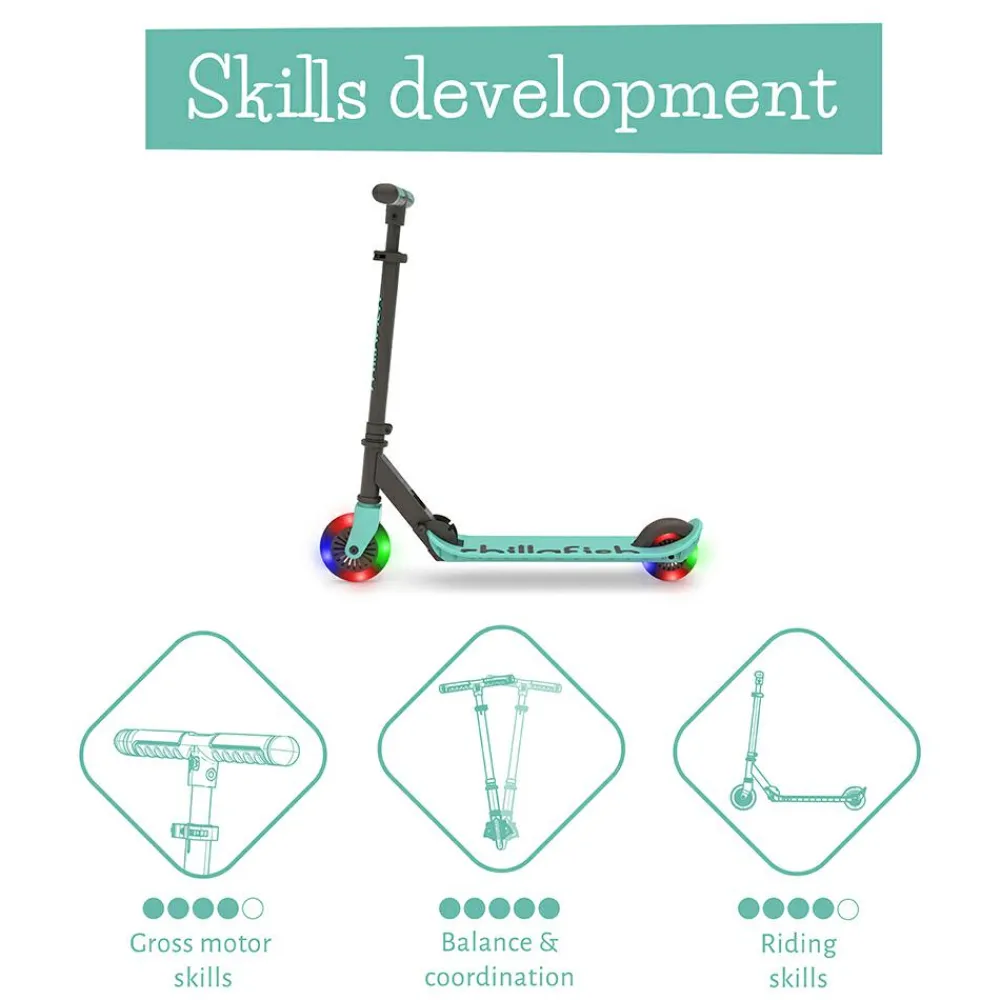 Clearance Chillafish Løbehjul Flexxi GLOW - Mint