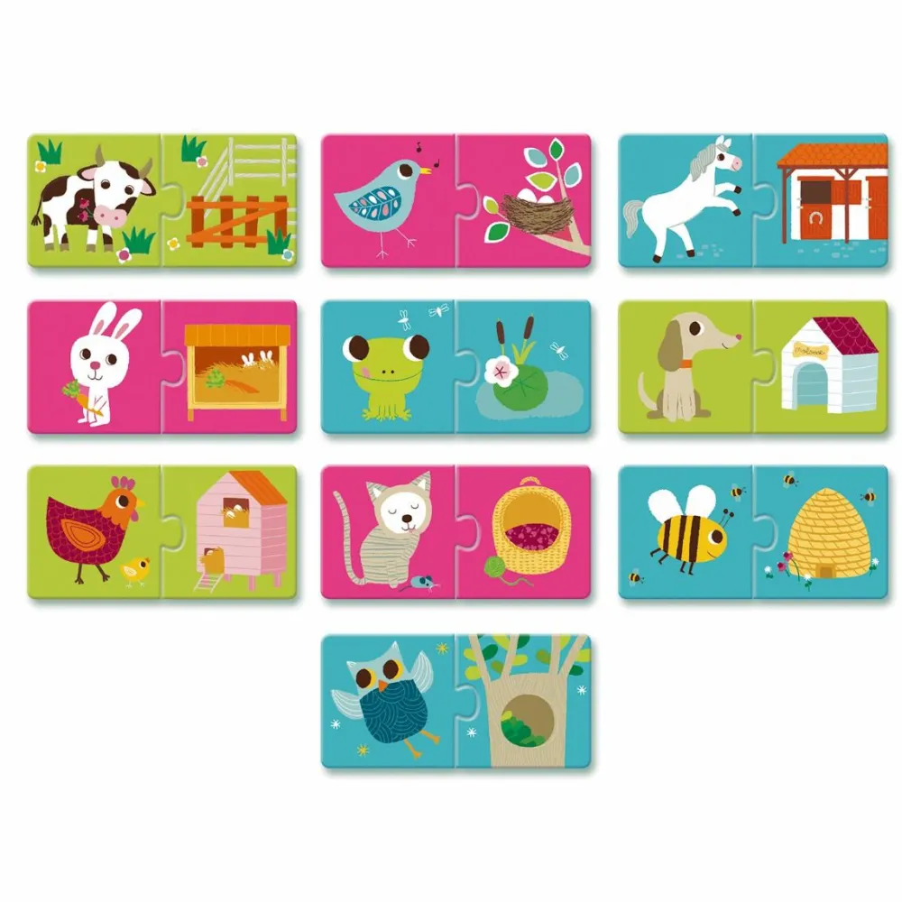 Best Djeco Leg & Lær-puslespil - Levesteder