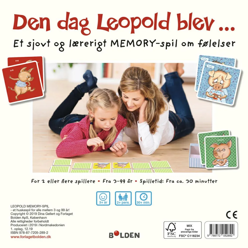 Clearance Forlaget Bolden Leopold - Memory-spil om følelser