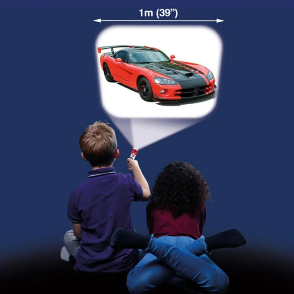 Clearance Brainstorm Lommelygte med dias - Seje biler