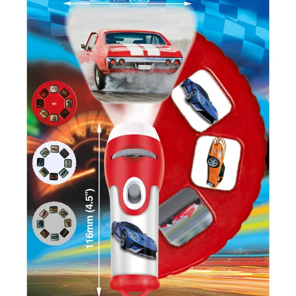 Clearance Brainstorm Lommelygte med dias - Seje biler