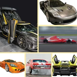 Clearance Brainstorm Lommelygte med dias - Seje biler