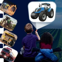 Brainstorm Lommelygte med dias - Traktorer & trucks