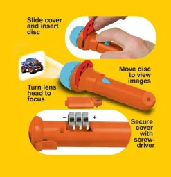 Brainstorm Lommelygte med dias - Traktorer & trucks