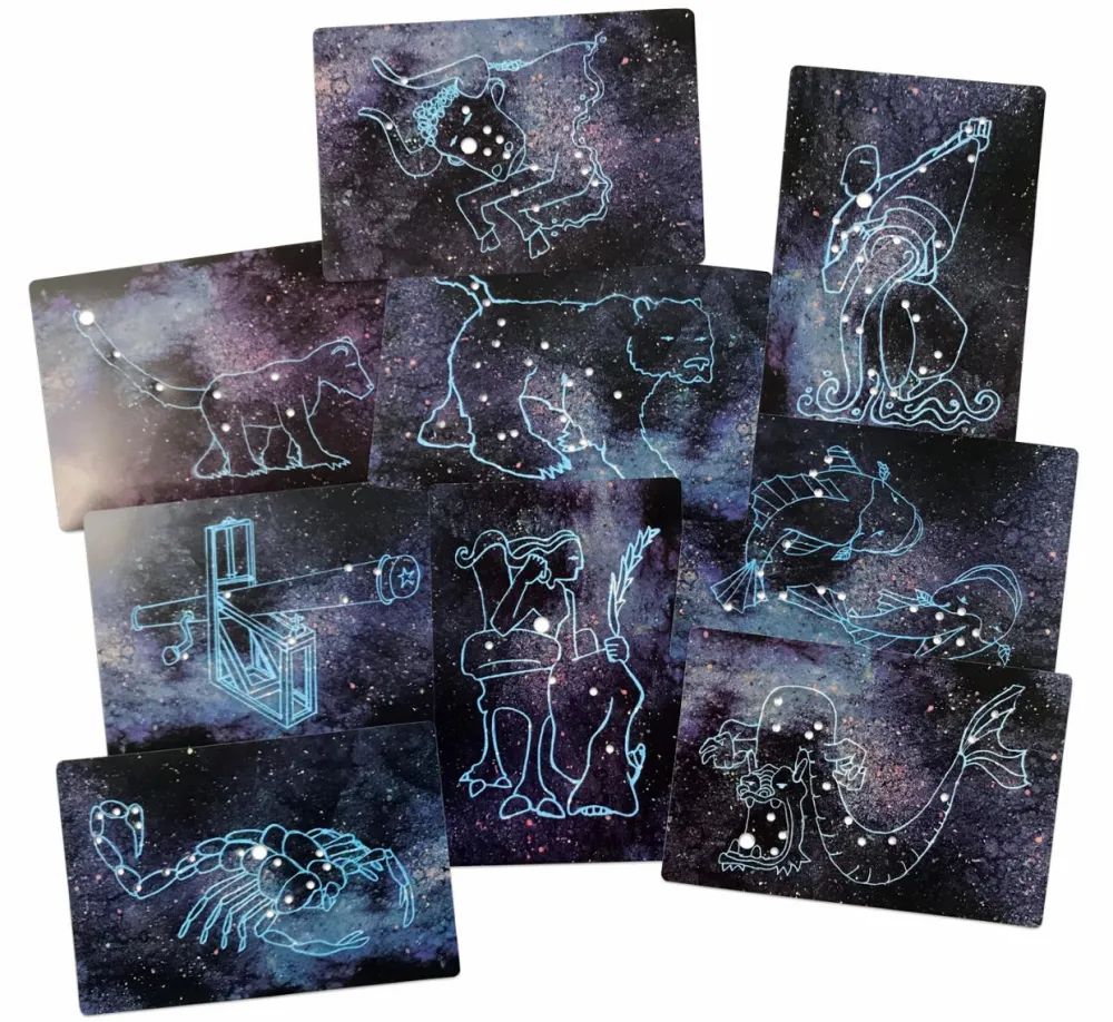 Outlet Lær stjernebilleder - Plakat + kort, 54 stk