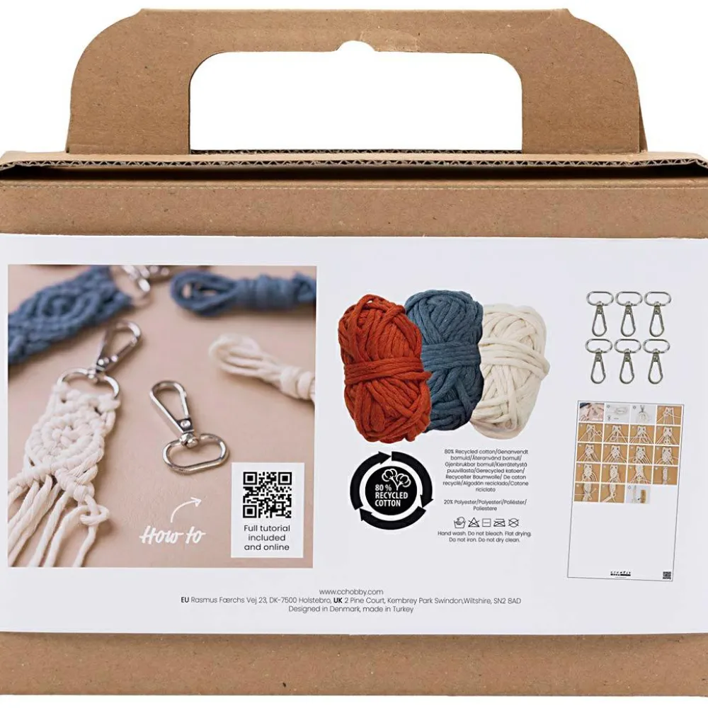 Creativ Company Macramé kit mini - Nøgleringe